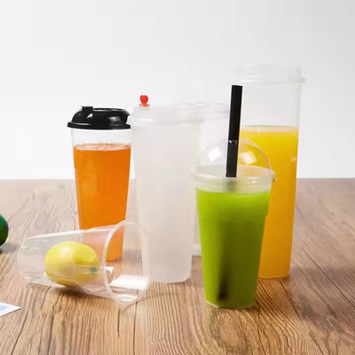 Coppa monouso in plastica in PP da 1000 ml personalizzare il logo Coppa di caffè ghiacciato da asporto