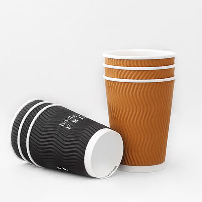 Coppe di carta da parete rippiolabili usa e getta da 10 oz Coppe di carta da parete rippiolabili da 10 oz Coppe di carta da parete con rivestimento PLA Coppe di caffè di carta di marca