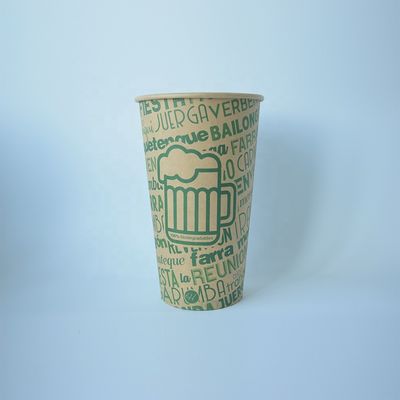 Tazze di carta personalizzate da 24 oz Single layer 675ml Tazze di carta personalizzate con logo