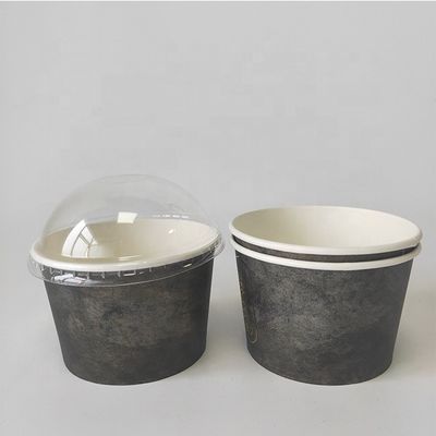Boccone di carta per bevande calde in contenitore da 500 ml da portare via con coperchio a cupola