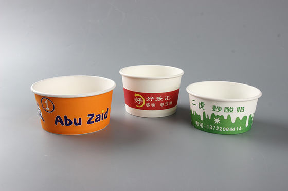 860ml Eco Disposable Paper Bowl Salata Vacanze Disposable Bowls Single PE Rivestito