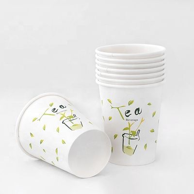 Tazze da tè biodegradabili da 7 oz e 210 ml Tazze da caffè stampate su carta personalizzate