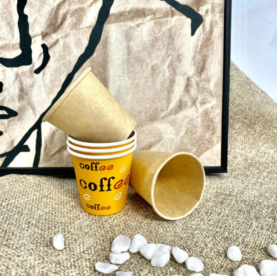 Coppa monocarta rivestita senza plastica e usa e getta di 6 oz 430 ml Logo personalizzabile