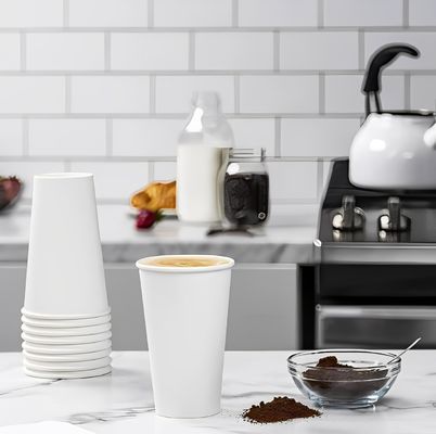 230 ml 8,5 oz Coppe mono parete usa e getta con rivestimento in PE Coppa di latte tè doppia parete di carta