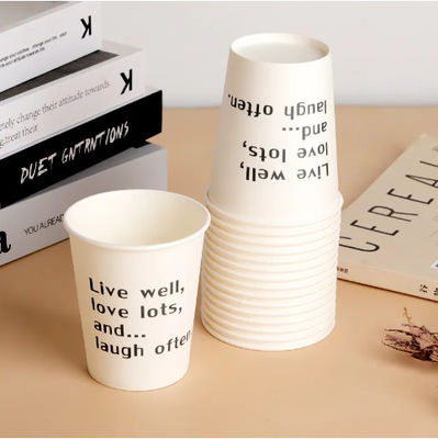 230 ml 8,5 oz Single Wall Paper Cup PE rivestito Coppa di carta usa e getta