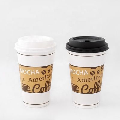 Coppa di carta per bevande calde senza plastica 16 oz 540 ml resistente al calore compostabile usa e getta