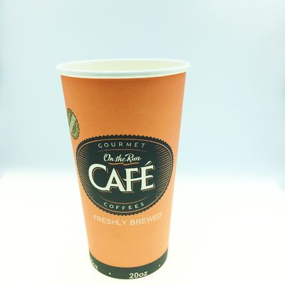 Coppa di carta singola rivestita senza plastica da 22 oz 630 ml