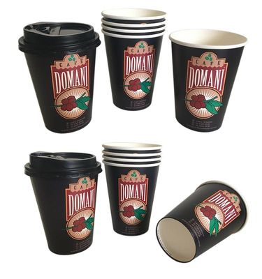 Coppe di carta da parete singole da 32 oz 970 ml, personalizzabili con logo, di marca, coppe da caffè usa e getta.