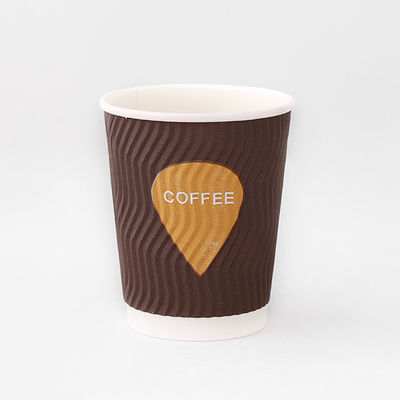 Coppe da caffè di carta rippiolata usa e getta 8 oz Coppa di succo di carta taglia personalizzata