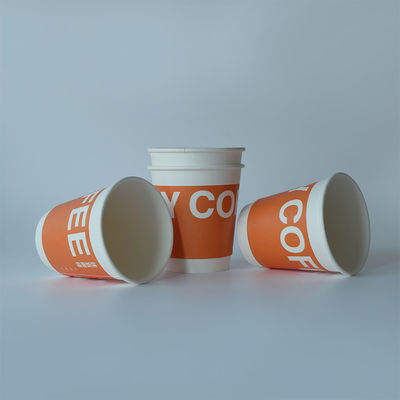 Coppe di carta a doppia parete con rivestimento in PLA di qualità alimentare Coppe per bevande calde usa e getta SGS