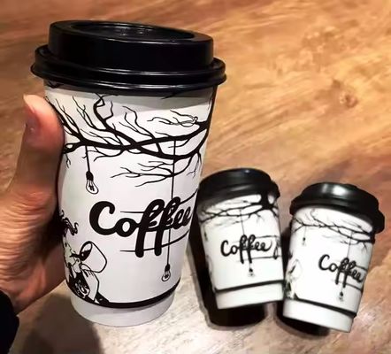 630cc 22 oz Coppe di carta a doppio strato PE rivestite Coppe da caffè usa e getta TUV