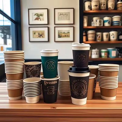 FSC Coppe da caffè monouso a doppia parete 22 oz Coppe di carta eco-friendly 630cc