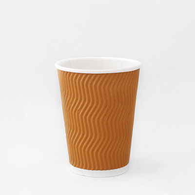 Biodegradabile Ripple tazze da caffè Custom 10oz tazza da bere di carta