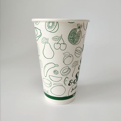 Eco-friendly PLA Biodegradable Single Paper Cup 20oz 600ml può essere personalizzato