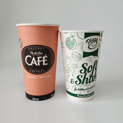 Disposable 9.5oz 270 ml PE rivestito coppa di carta singolo può essere personalizzato logo