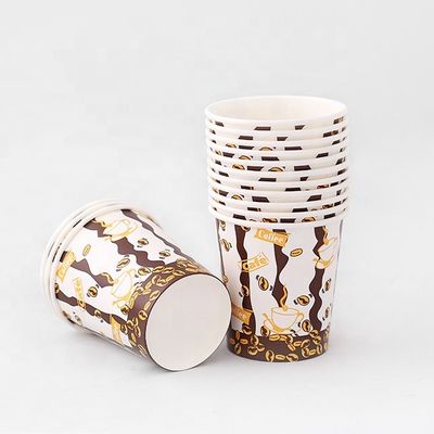 Coppa di carta monouso 7.5 oz 230 ml doppio rivestimento PE logo personalizzabile