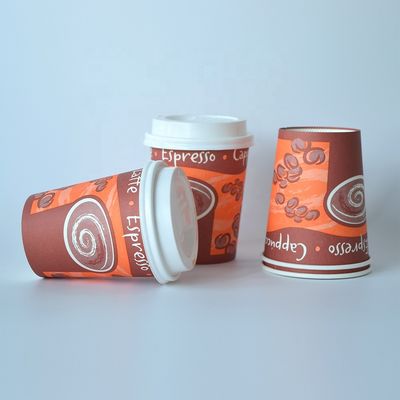 Coppa di carta monouso da 8,5 oz 230 ml rivestimento senza plastica biodegradabile