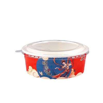 Ciotole di carta per dessert alimentare 1100 ml Ciotole usa e getta per l'imballaggio di cibi da zuppa