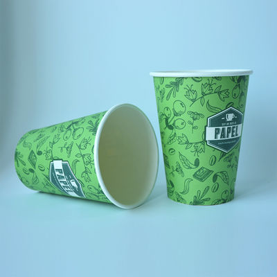 Logo personalizzato Tazze di carta personalizzate da 430 ml Tazze di caffè usa e getta da 12 oz con logo